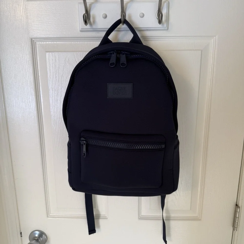 DAGNE DOVER Dakota Neoprene Backpack Diaper Bag Navy Blue 2 Pouches Dust Bag EUC